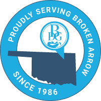 Proudly Serving Broken Arrow since 1986 badge