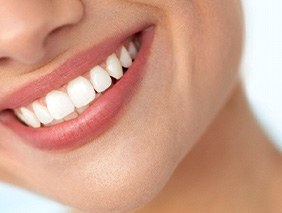 Close up of woman’s teeth