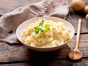 Mashed potatoes in a bowl