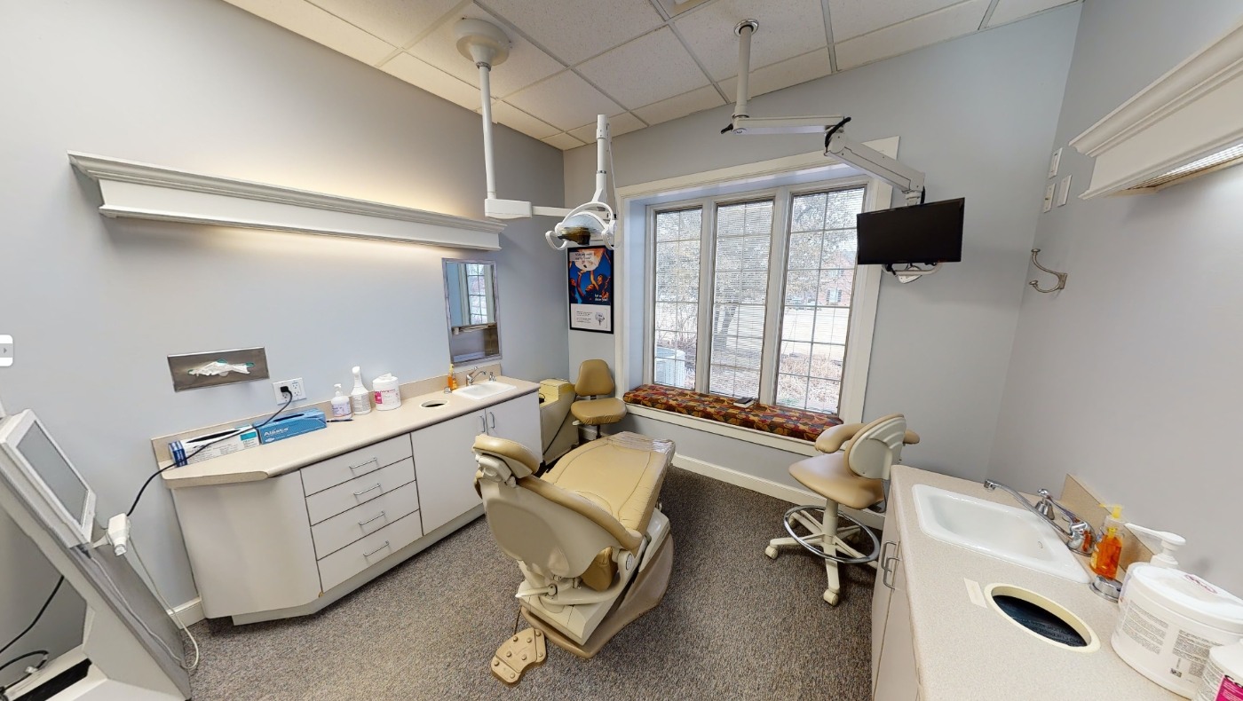 Dental exam chair in Broken Arrow dental office