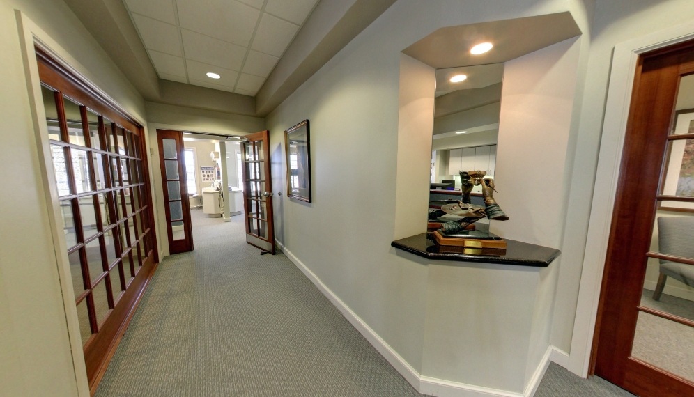 Dental office hallway