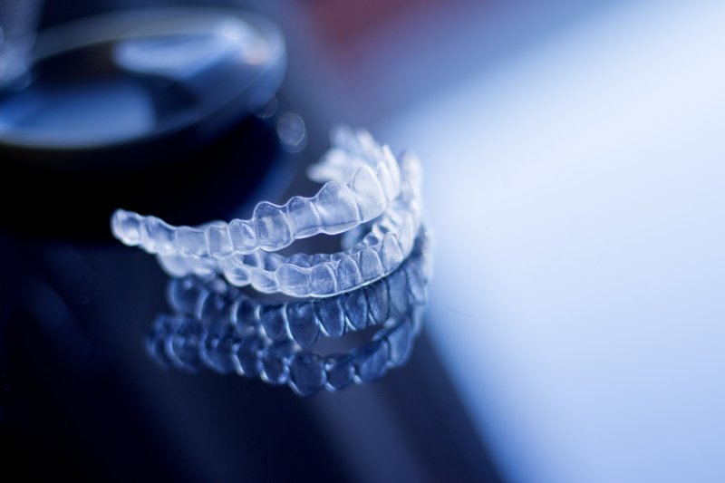 Invisalign aligners on table in Broken Arrow